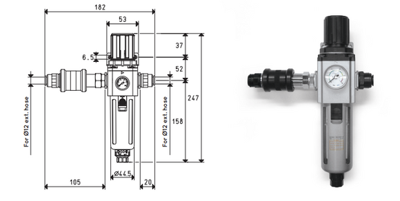 DOP 50 90 Pneumatic Regulator c/w shut off slide valve (Copy)